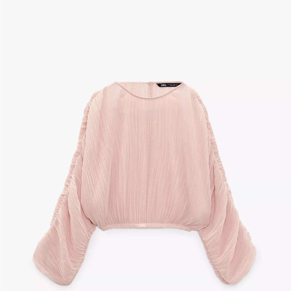 Zara Pleated Cropped Top